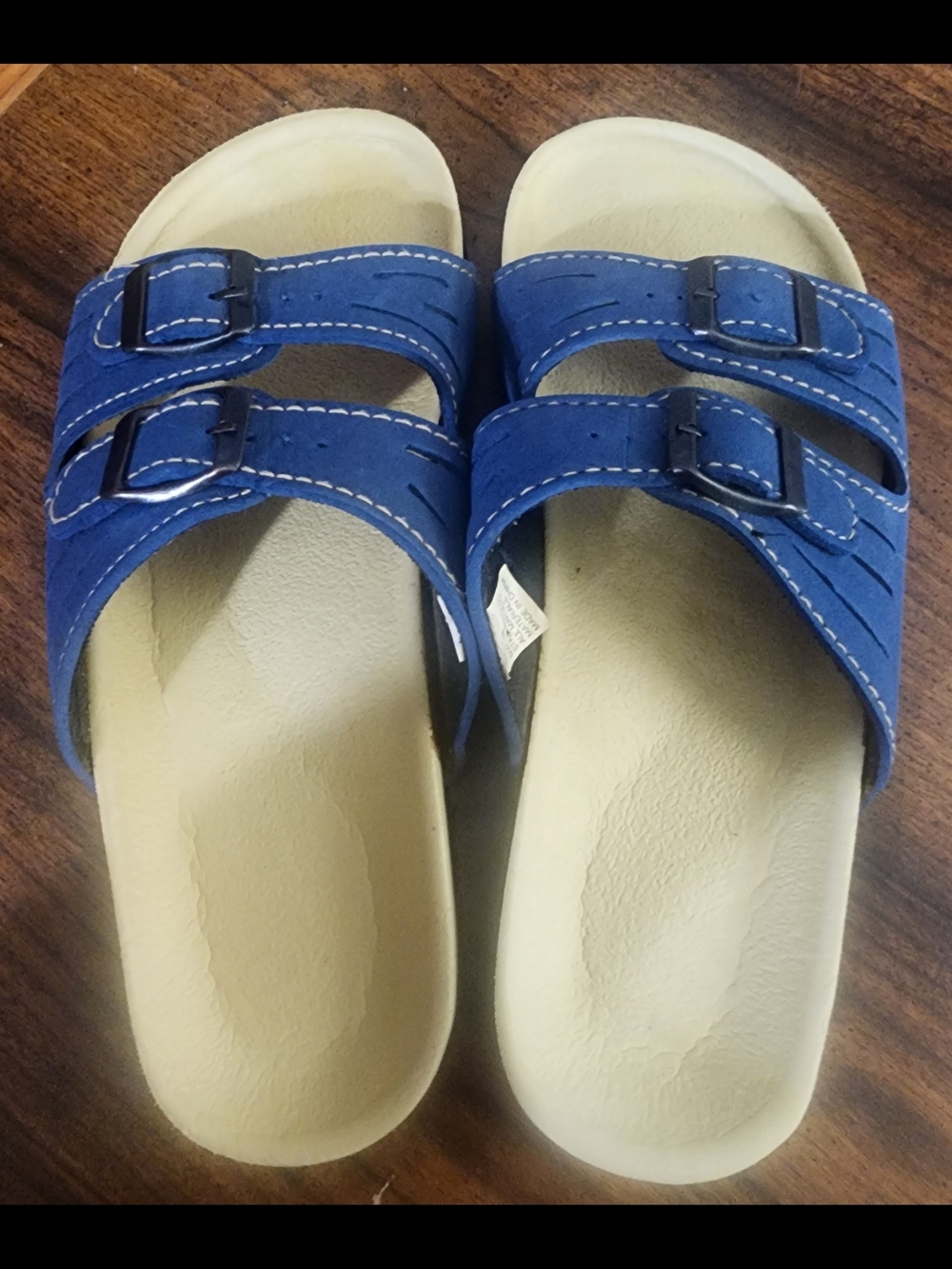 Blue " Birkies" Slide Sandals